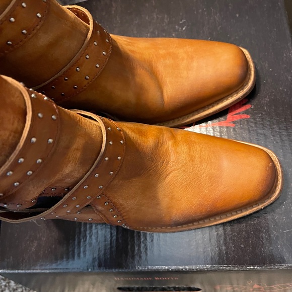 Freebird Brown Ankle Boots with Studded Straps 7 - Picture 6 of 11